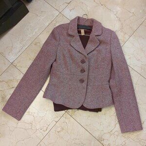 Forever 21 tweed heavy blazer purple plum
